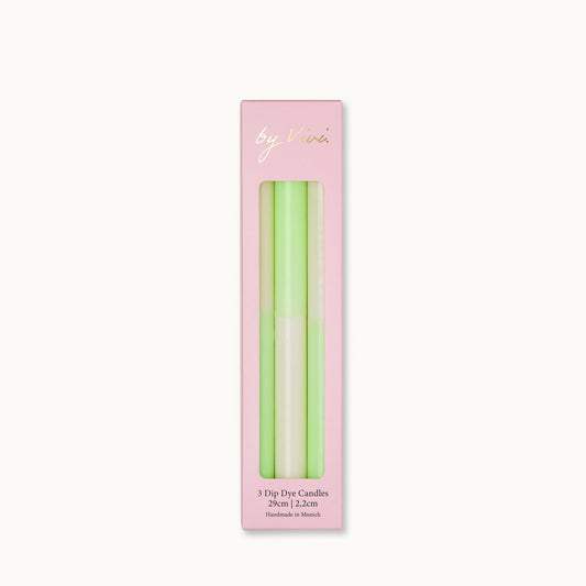 Dip Dye Candle Set: Tall Appletini Edition