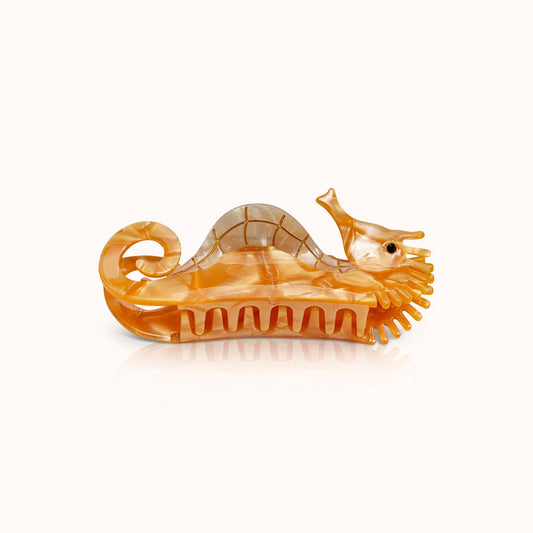 Hair clip Seahorse Orange