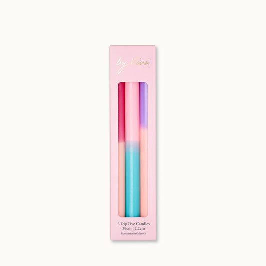 Dip Dye Candle Set: Tall Sorbet Edition