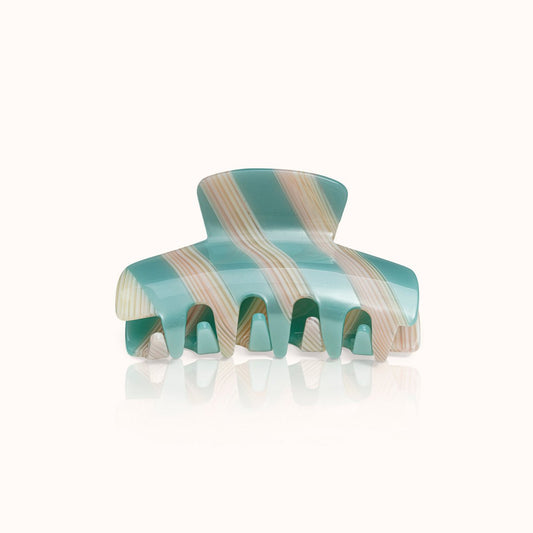 Hair clip Stripes Turquoise Lines