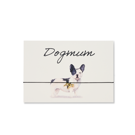 Bracelet card: Dogmom - French Bulldog black