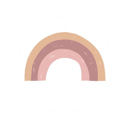 Muurcirkel | Rainbow | Pink