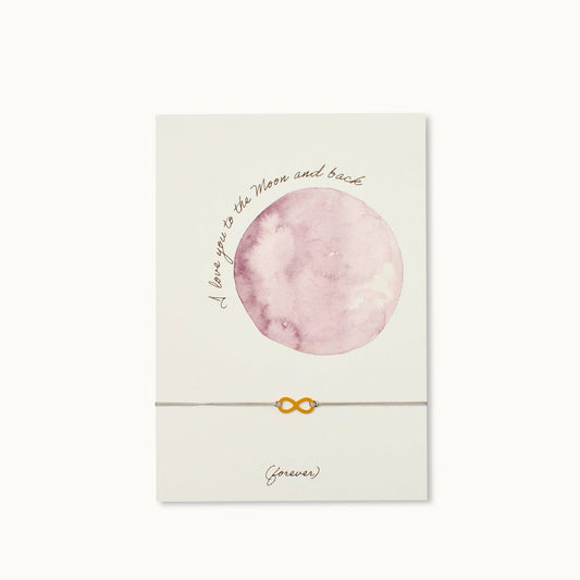 Bracelet card: I love you to the Moon and back