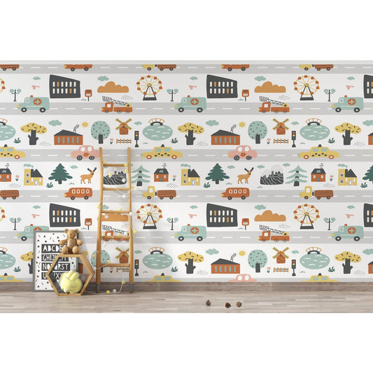 Behang kinderkamer | Little Town | Small Town 2