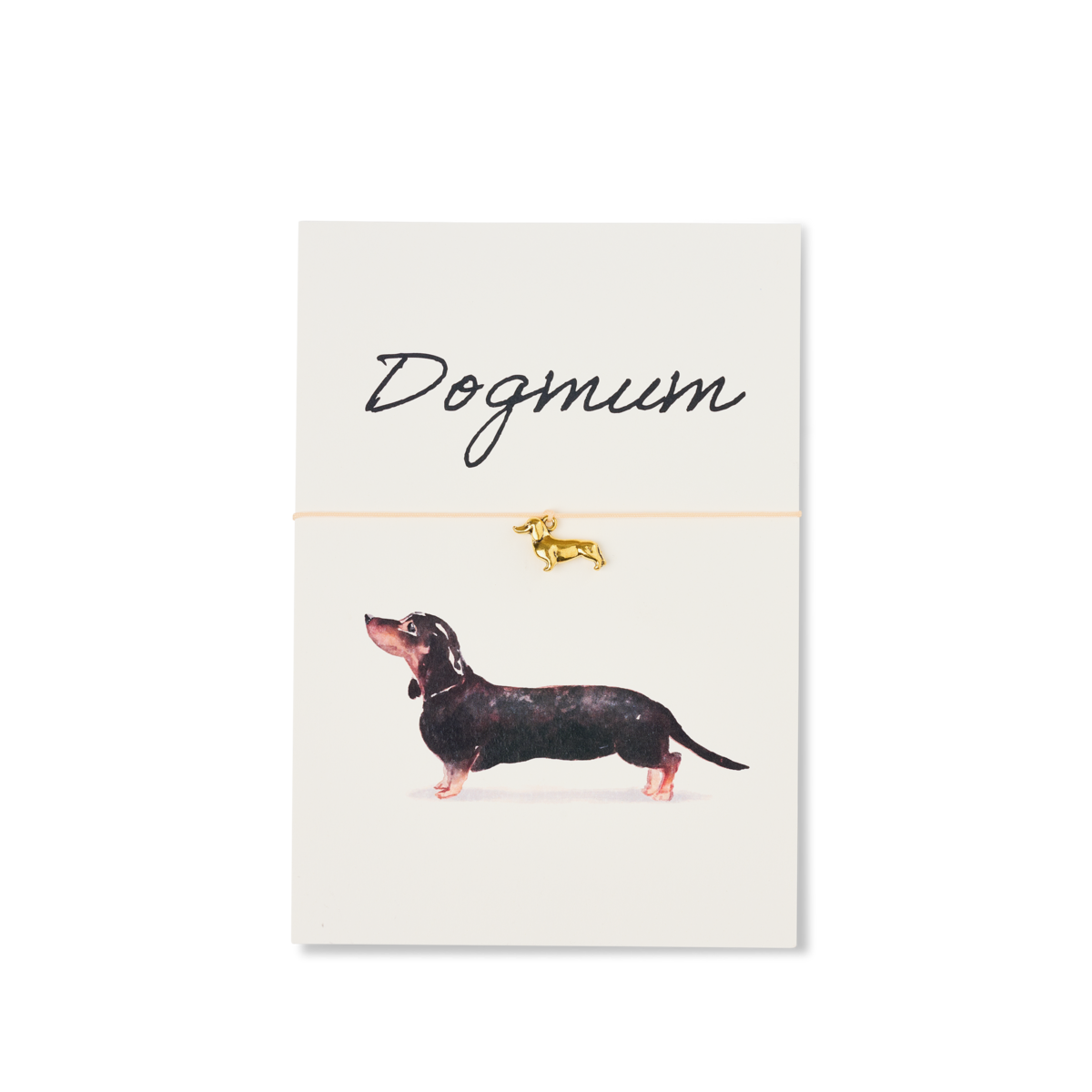 Bracelet card: Dogmum - Dachshund Dark