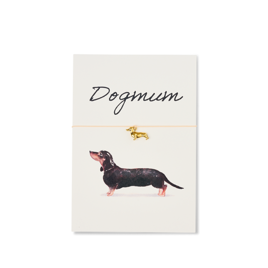 Bracelet card: Dogmum - Dachshund Dark