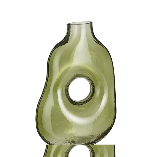 Jay Vaas - L19 x B11 x H25 cm - Glas - Lichtgroen