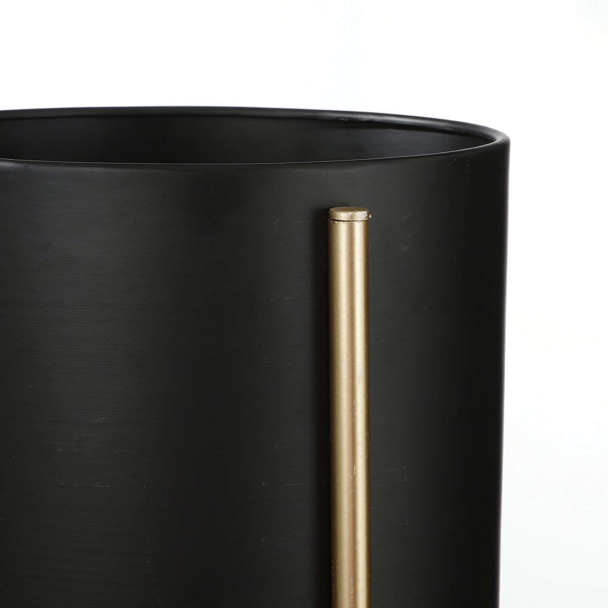 Sverre Bloempot op Standaard - H28 x Ø19 cm - Zwart, Goud