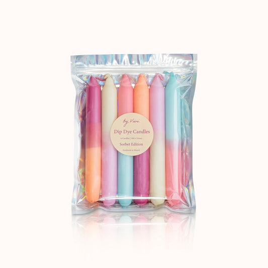 Dip Dye Candle Set: Sorbet Edition