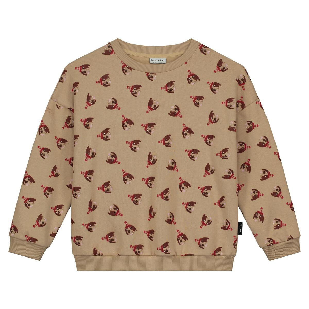 Daily Brat - Quirky dog sweater soft sand (DB827)