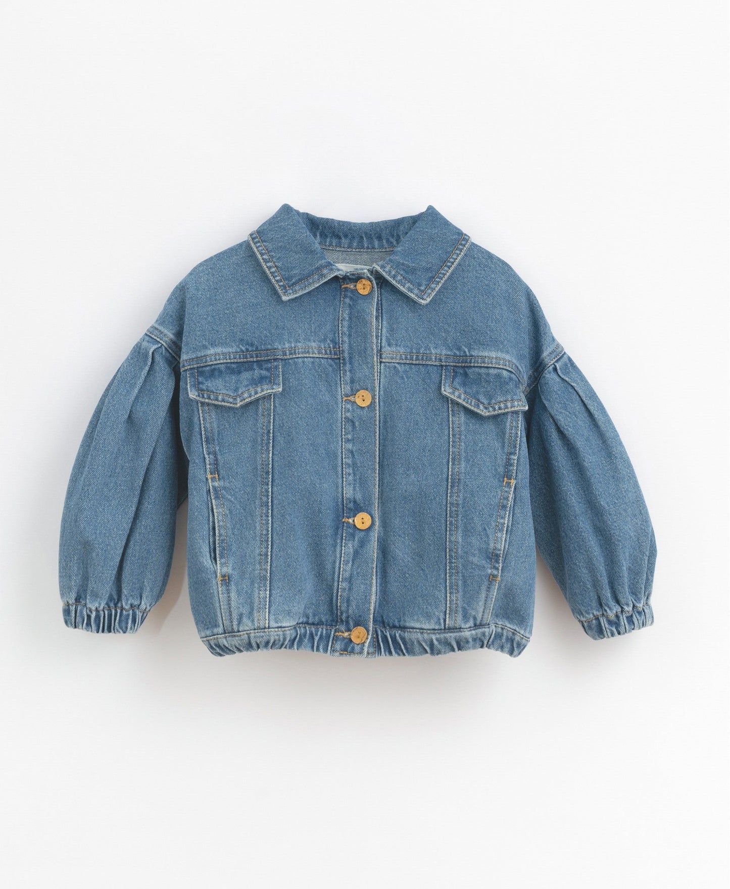 Play Up - Denim jacket with cuff applications | Basketry