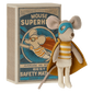 Maileg - Super hero mouse, Little brother in matchbox